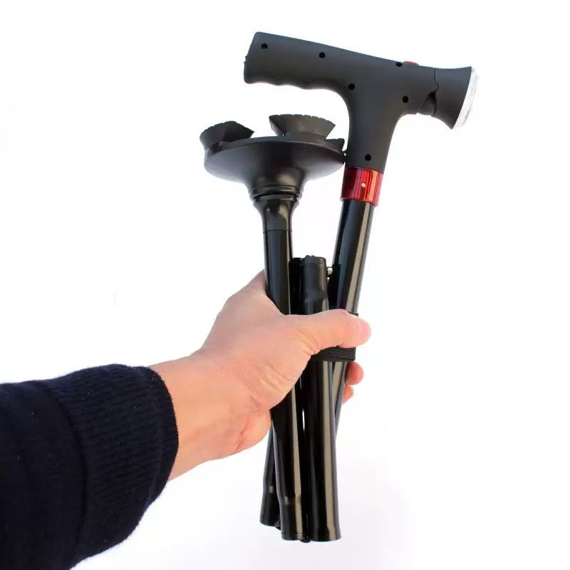 🎉 Promozione esclusiva per i membri |Bastone da passeggio pieghevole multifunzione, antiscivolo, in acciaio inossidabile, progettato appositamente per gli anziani over 70