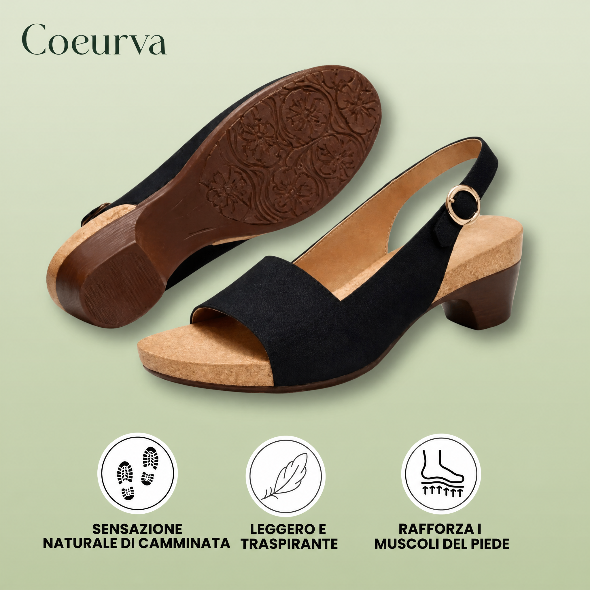 Sandali comodi Coeurva con suola antiscivolo – massimo comfort · modello originale