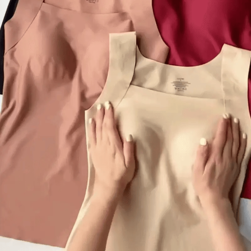 ✨ Top smanicato donna modellante con reggiseno integrato – comfort per tutto il giorno senza bisogno del reggiseno 👚 (🔥 Sconto del 50% solo per un periodo limitato)