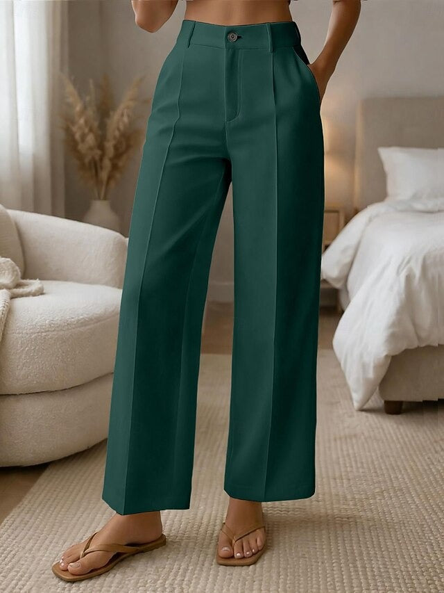 ✨ Pantaloni da donna comodi a vita alta e gamba larga – taglio elegante per una silhouette slanciata e un look quotidiano 💖
