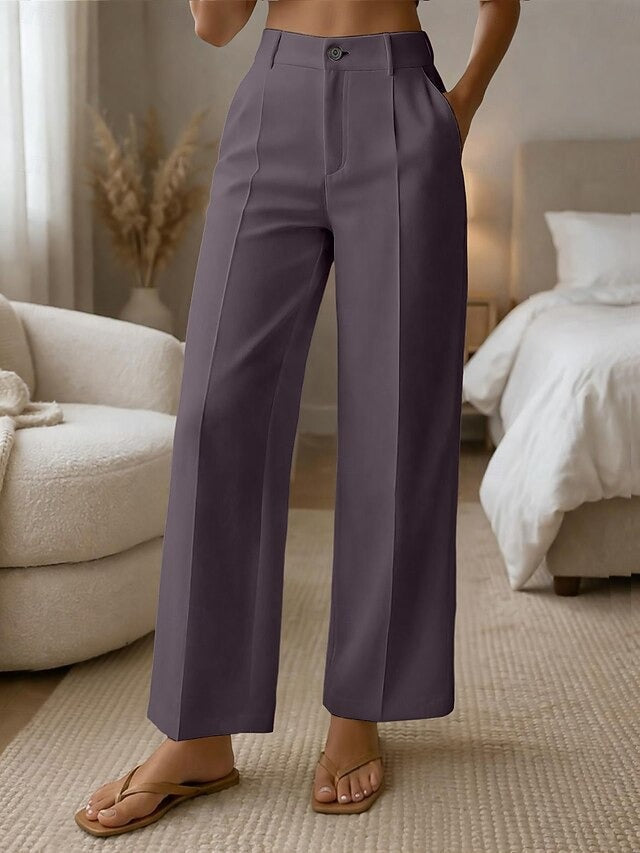 ✨ Pantaloni da donna comodi a vita alta e gamba larga – taglio elegante per una silhouette slanciata e un look quotidiano 💖