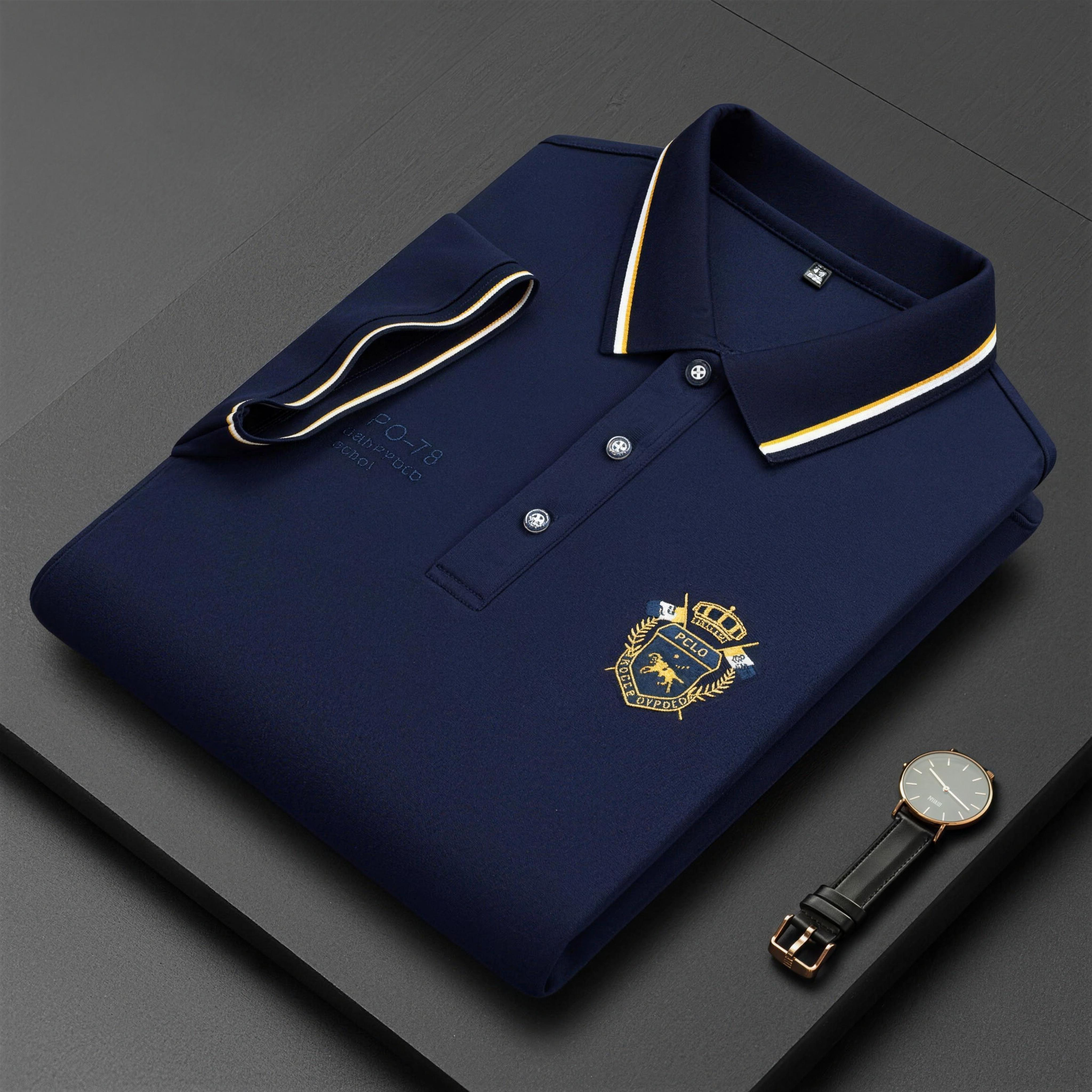 Polo da uomo comoda – traspirante, non fa sudare, non stringe, comfort per tutto il giorno per anziani-AQY