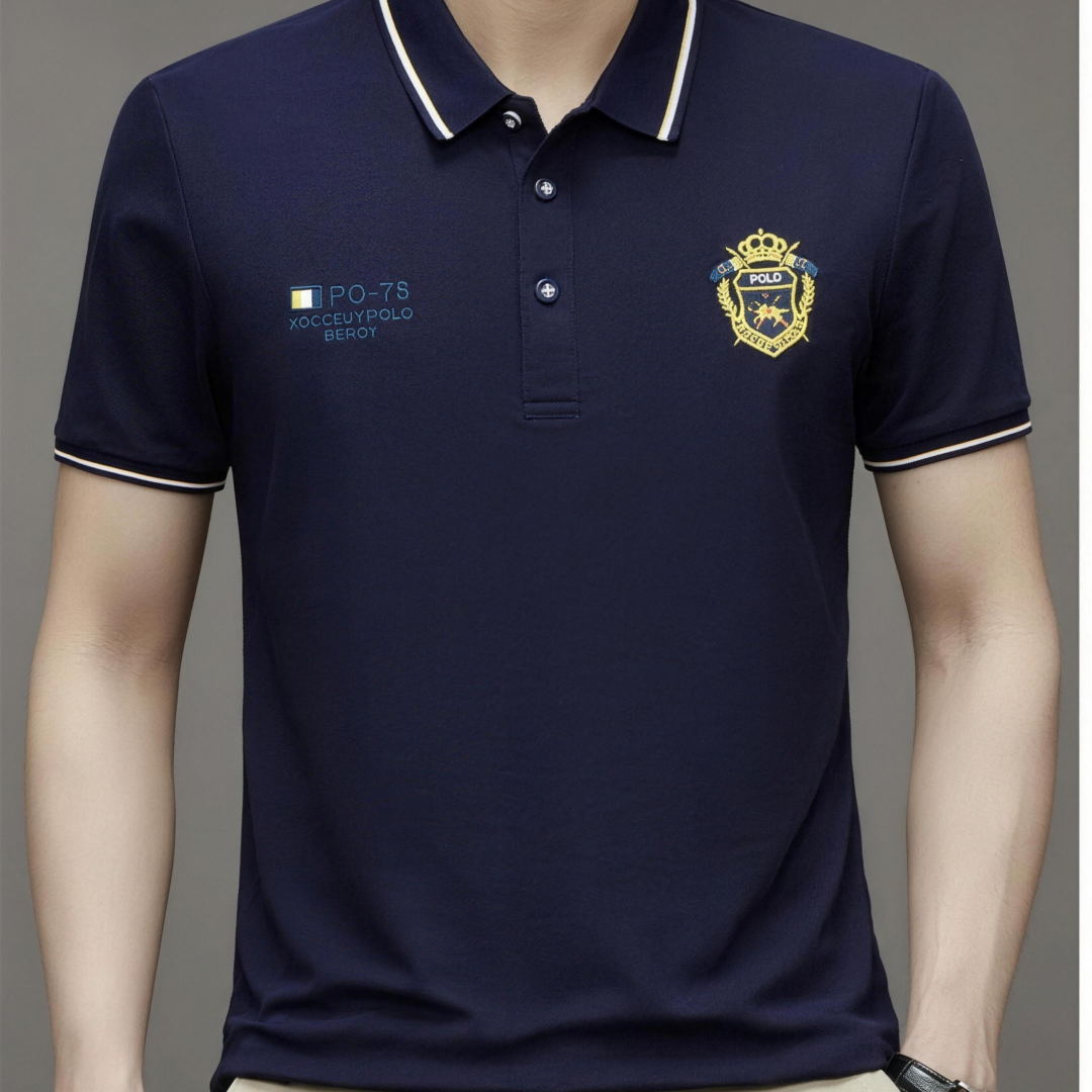 Polo da uomo comoda – traspirante, non fa sudare, non stringe, comfort per tutto il giorno per anziani-AQY