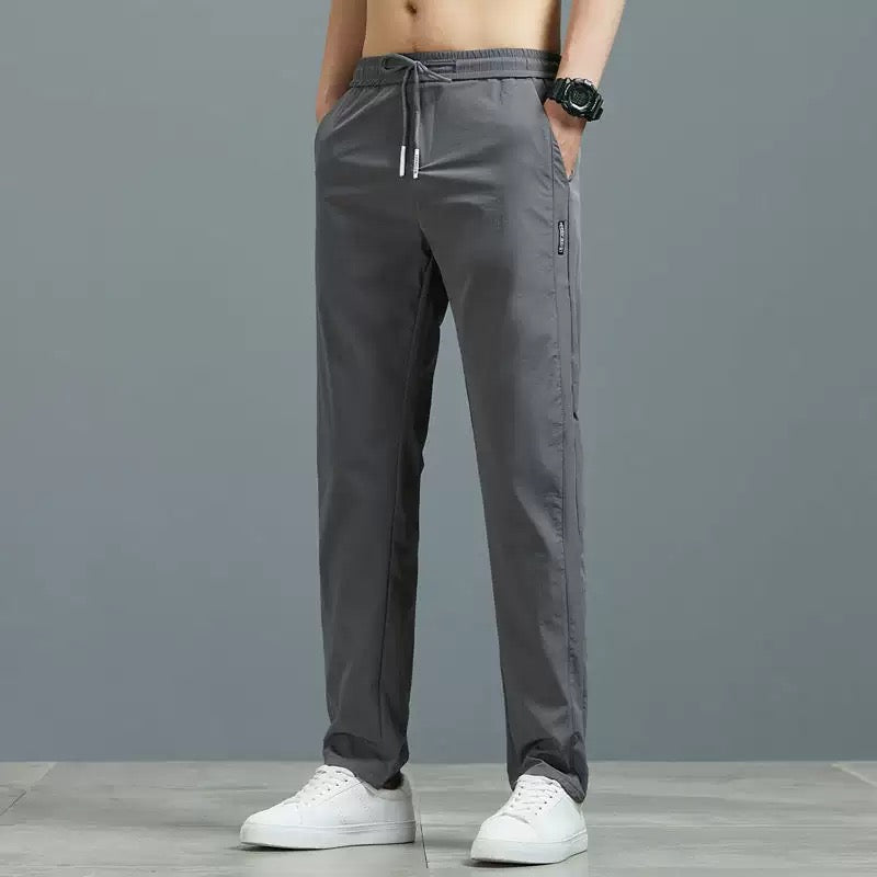 Pantaloni ideali in taglie grandi in seta ghiaccio — comodi, non costringono, perfetti per uomini anziani per tutto il giorno!