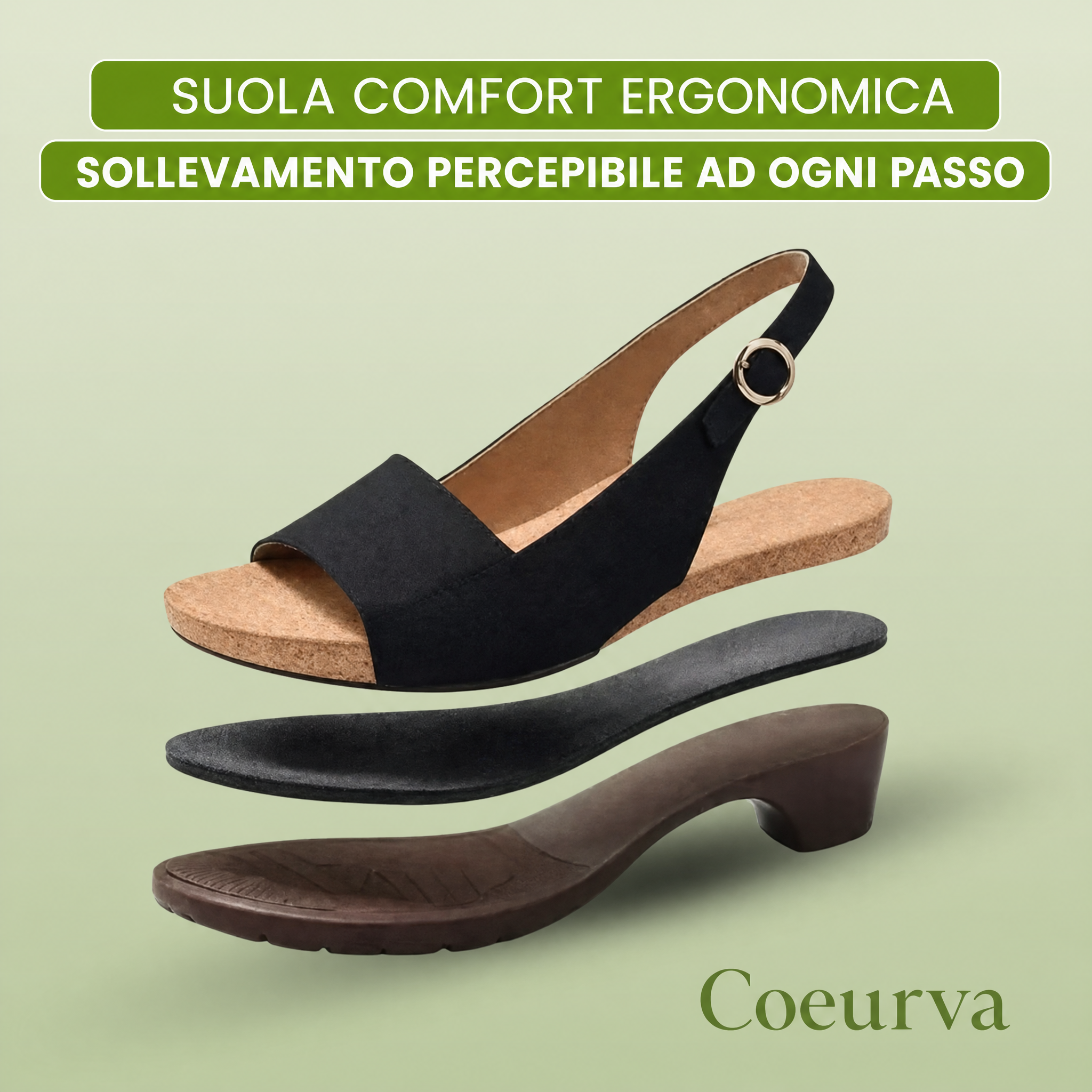 Sandali comodi Coeurva con suola antiscivolo – massimo comfort · modello originale