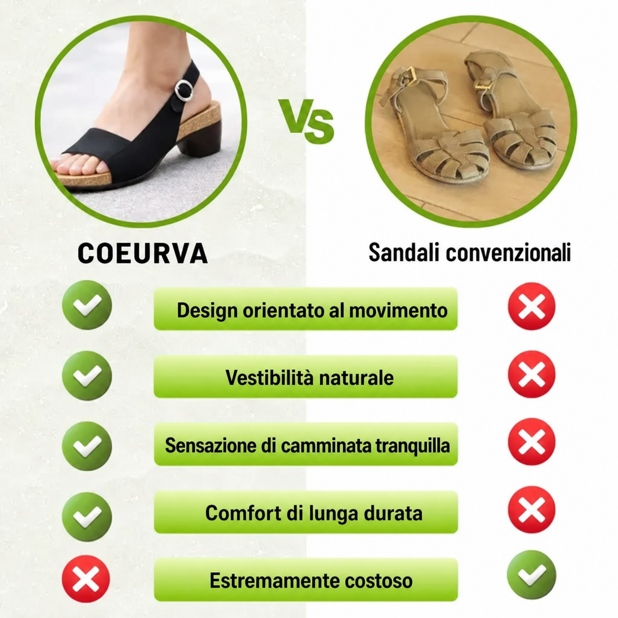 Sandali comodi Coeurva con suola antiscivolo – massimo comfort · modello originale