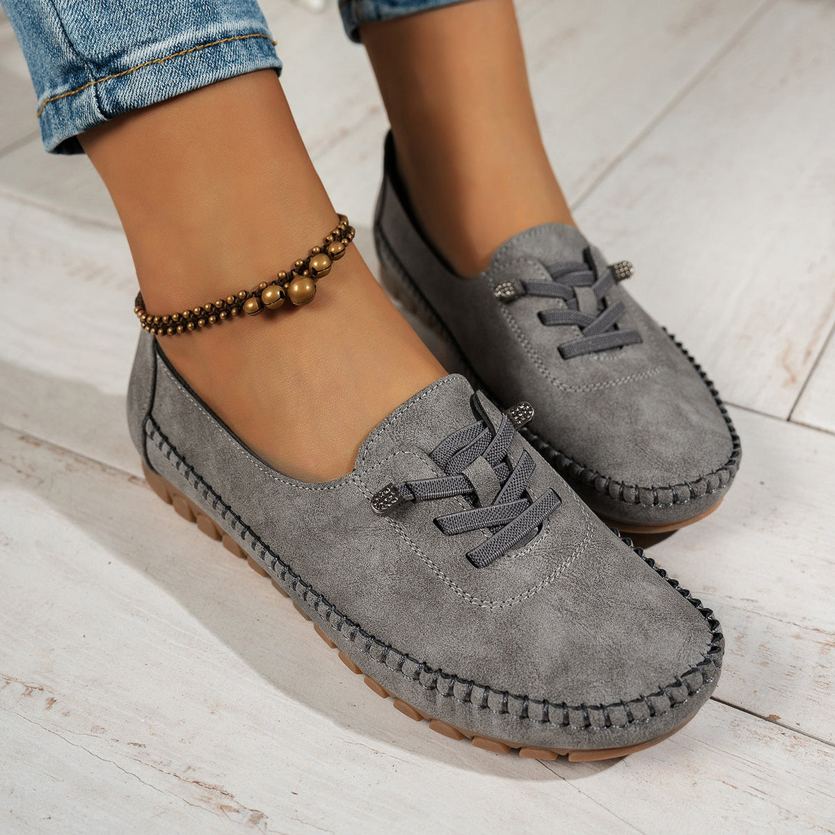 🎉Offerta esclusiva per i membri] 💥 Mocassini donna morbidi senza lacci – massimo comfort per le passeggiate quotidiane delle persone anziane!