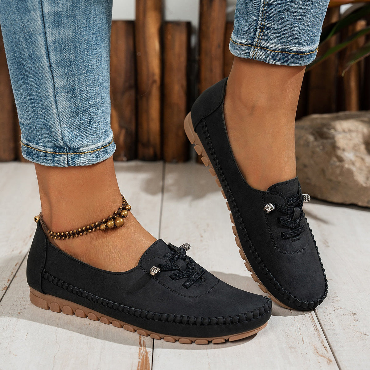 🎉Offerta esclusiva per i membri] 💥 Mocassini donna morbidi senza lacci – massimo comfort per le passeggiate quotidiane delle persone anziane!