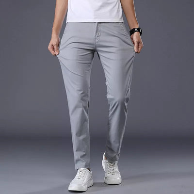 Pantaloni ideali in taglie grandi in seta ghiaccio — comodi, non costringono, perfetti per uomini anziani per tutto il giorno!