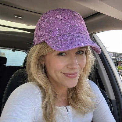 🎉Offerta esclusiva per i membri] 🌸 Elegante cappello da donna in cotone con ricamo floreale – taglia regolabile 56–60 cm