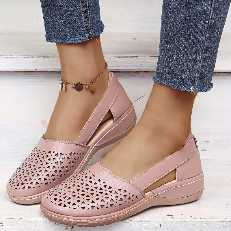 Sandali ortopedici da donna con zeppa – design traforato e traspirante, comfort senza dolore per tutto il giorno