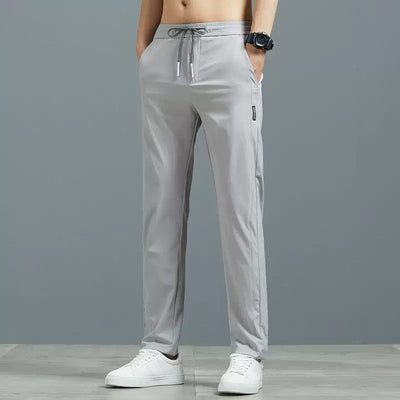Pantaloni ideali in taglie grandi in seta ghiaccio — comodi, non costringono, perfetti per uomini anziani per tutto il giorno!