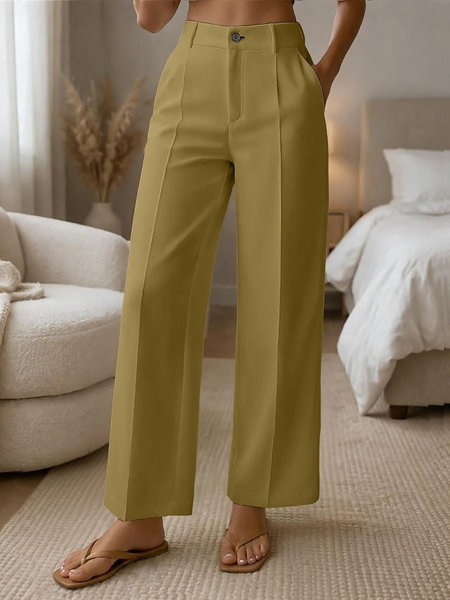 ✨ Pantaloni da donna comodi a vita alta e gamba larga – taglio elegante per una silhouette slanciata e un look quotidiano 💖