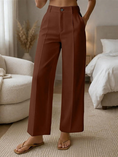 ✨ Pantaloni da donna comodi a vita alta e gamba larga – taglio elegante per una silhouette slanciata e un look quotidiano 💖