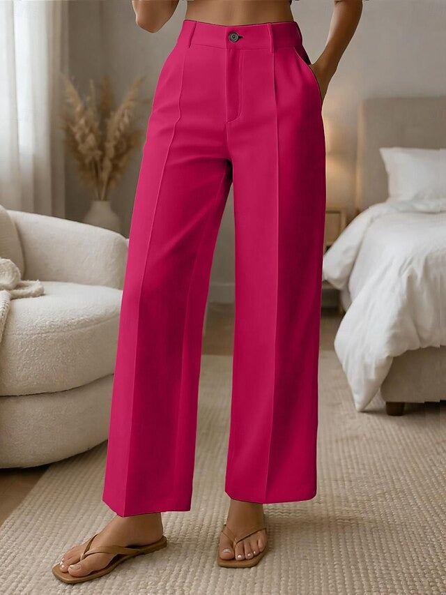 ✨ Pantaloni da donna comodi a vita alta e gamba larga – taglio elegante per una silhouette slanciata e un look quotidiano 💖