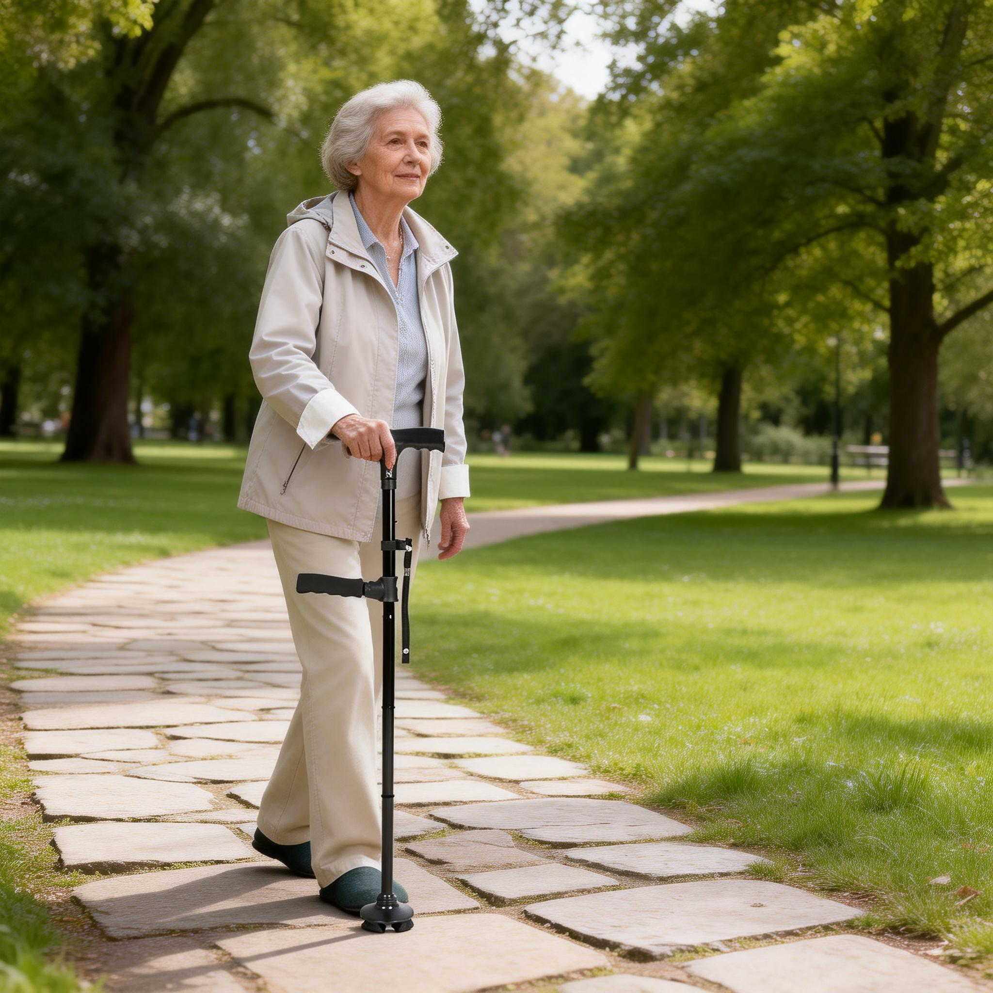 🎉 Promozione esclusiva per i membri |Bastone da passeggio pieghevole multifunzione, antiscivolo, in acciaio inossidabile, progettato appositamente per gli anziani over 70