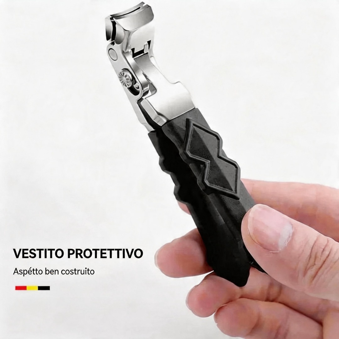🎉 Promozione esclusiva per i membri |Tagliaunghie Ergonomico Professionale per Anziani in Acciaio Inox con Manico Lungo Antiscivolo per Unghie Spesse Mani e Piedi