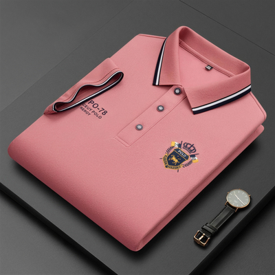 Polo da uomo comoda – traspirante, non fa sudare, non stringe, comfort per tutto il giorno per anziani-AQY