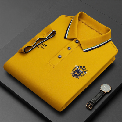 Polo da uomo comoda – traspirante, non fa sudare, non stringe, comfort per tutto il giorno per anziani-AQY