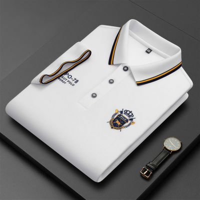 Polo da uomo comoda – traspirante, non fa sudare, non stringe, comfort per tutto il giorno per anziani-AQY