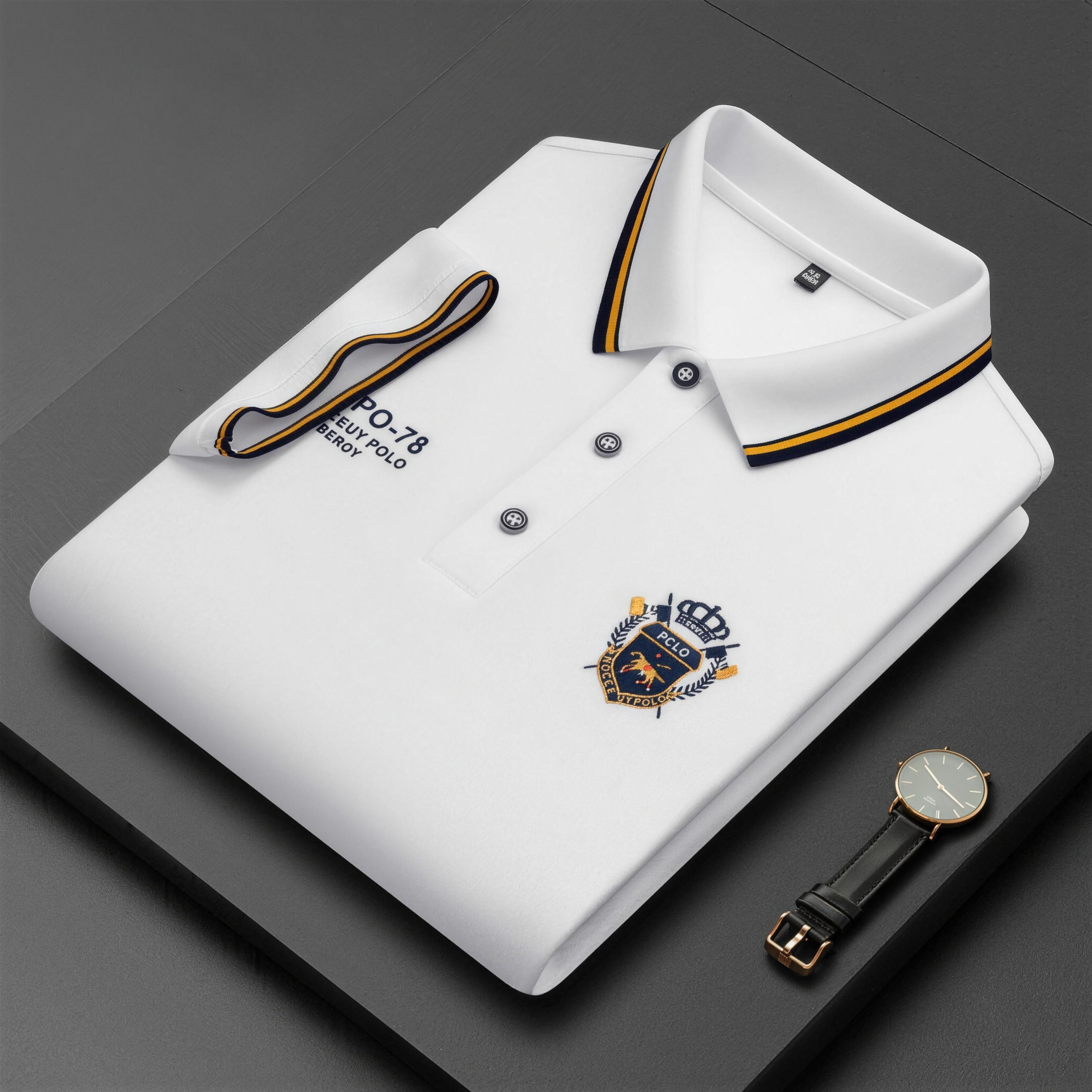 Polo da uomo comoda – traspirante, non fa sudare, non stringe, comfort per tutto il giorno per anziani-AQY