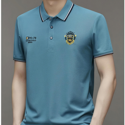 Polo da uomo comoda – traspirante, non fa sudare, non stringe, comfort per tutto il giorno per anziani-AQY