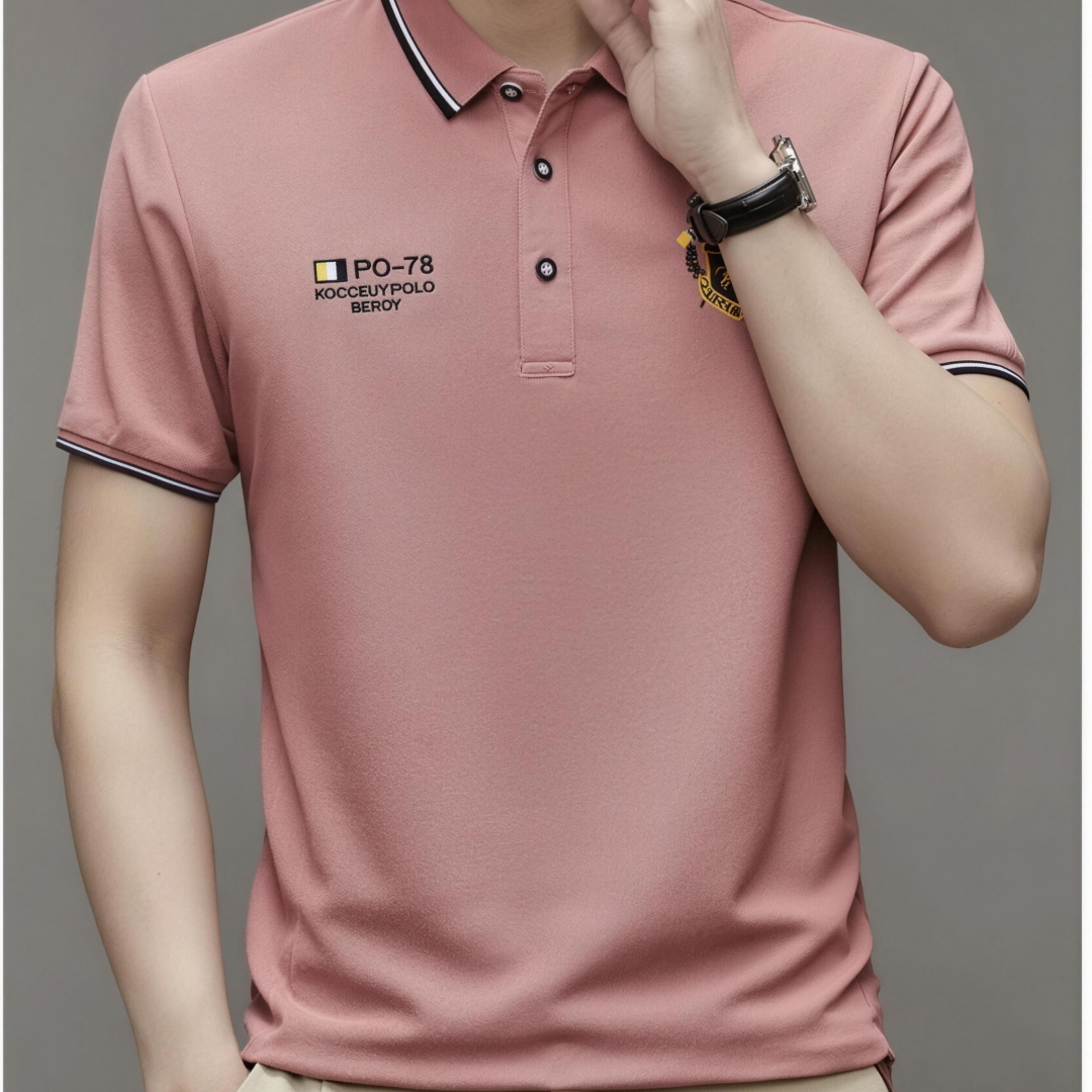Polo da uomo comoda – traspirante, non fa sudare, non stringe, comfort per tutto il giorno per anziani-AQY