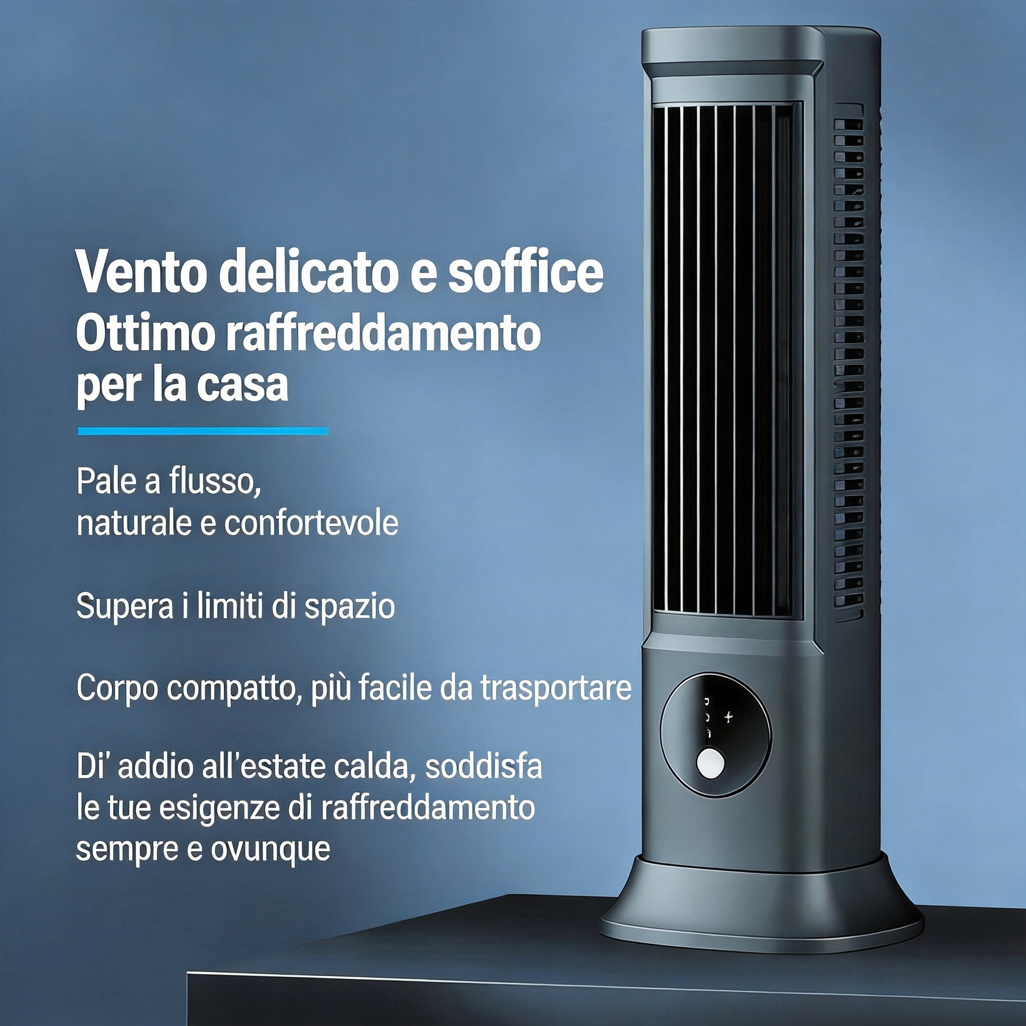 Climatizzatore portatile per un'estate fresca, raffredda in pochi secondi!