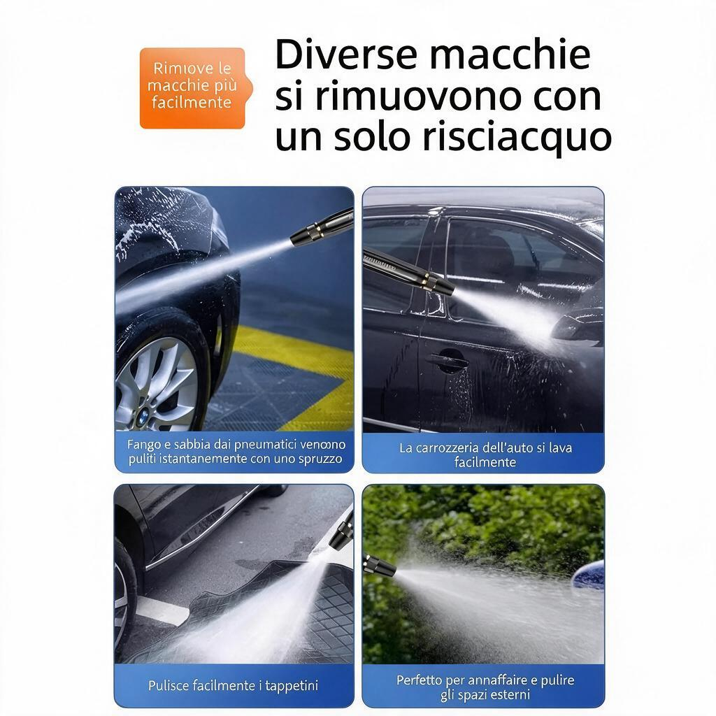 Pistola ad Alta Pressione per Irrigazione – Trasforma il Tuo Tubo da Giardino in un Efficace Strumento di Pulizia