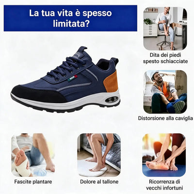🎉 Ultimo giorno! 60% di sconto! ✅ Scarpe ortopediche progettate appositamente per chi soffre di problemi ai piedi, per sostenere l'arco plantare e contribuire ad alleviare i dolori alla schiena, alle articolazioni e ai piedi.
