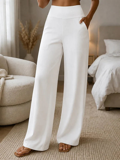 🔥 Pantaloni eleganti da donna a vita alta – taglio snellente, tessuto elastico confortevole e bellissimo effetto fluido