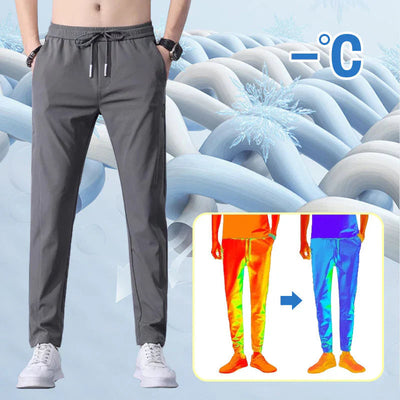 Pantaloni ideali in taglie grandi in seta ghiaccio — comodi, non costringono, perfetti per uomini anziani per tutto il giorno!