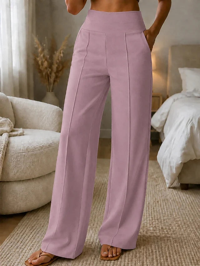 🔥 Pantaloni eleganti da donna a vita alta – taglio snellente, tessuto elastico confortevole e bellissimo effetto fluido